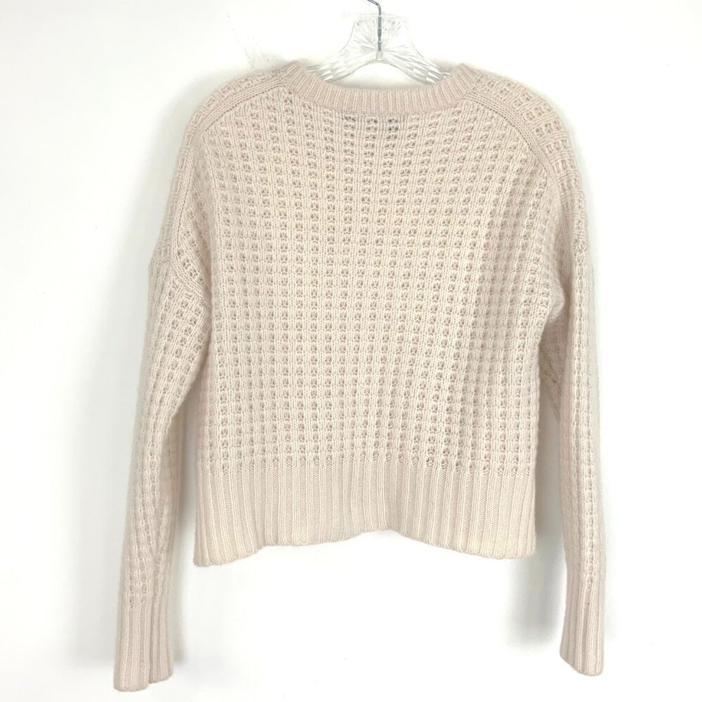 Cashmere Cropped Waffle Knit Sweater from Cashmere 360 Sz M - Picture 2 of 16